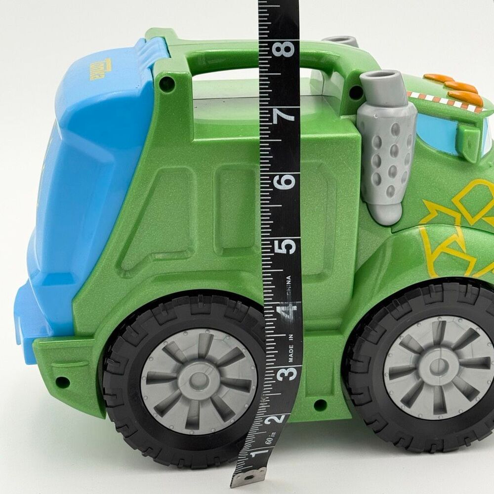 Hasbro Tonka Chuck & Friends "Rowdy the Garbage Truck 2009 10” Green Plastic Tra - Picture 12 of 12